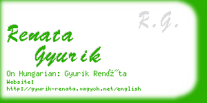 renata gyurik business card